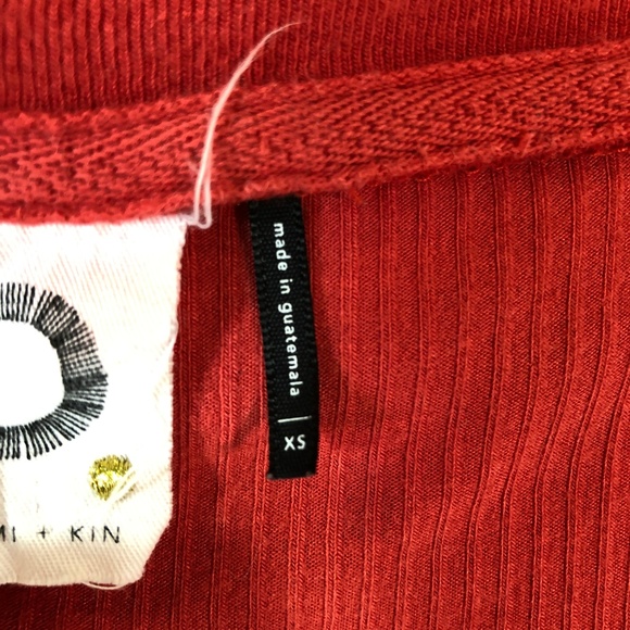 AKEMI + KIN Coral Red  Fitted Top - Picture 3 of 4